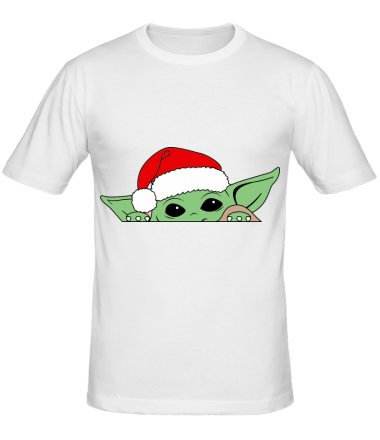 Мужская футболка Baby Yoda Santa
