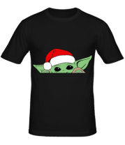 Мужская футболка Baby Yoda Santa фото