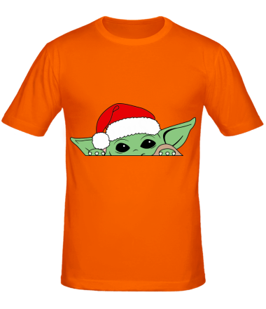 Мужская футболка Baby Yoda Santa