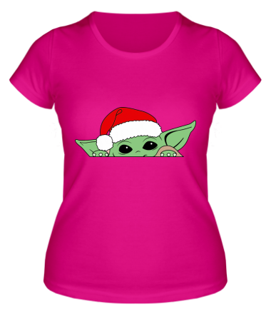 Женская футболка Baby Yoda Santa