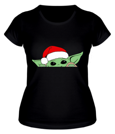 Женская футболка Baby Yoda Santa