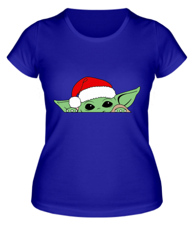 Женская футболка Baby Yoda Santa