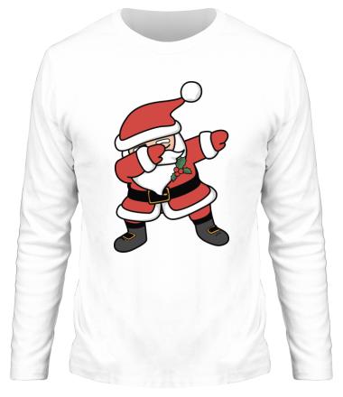 Мужская футболка длинный рукав  Santa dabbing