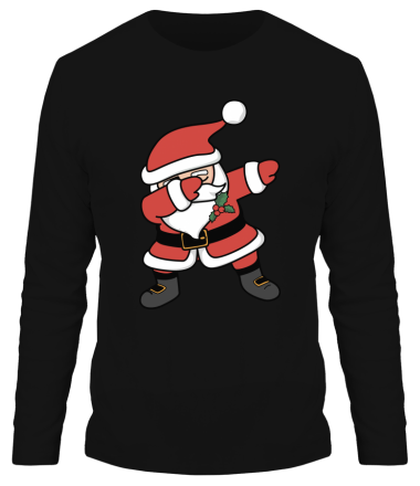 Мужская футболка длинный рукав  Santa dabbing