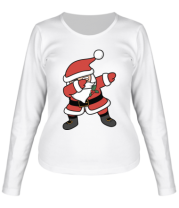 Женская футболка длинный рукав  Santa dabbing