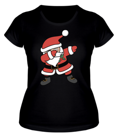 Женская футболка  Santa dabbing