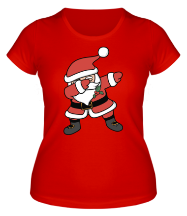 Женская футболка  Santa dabbing