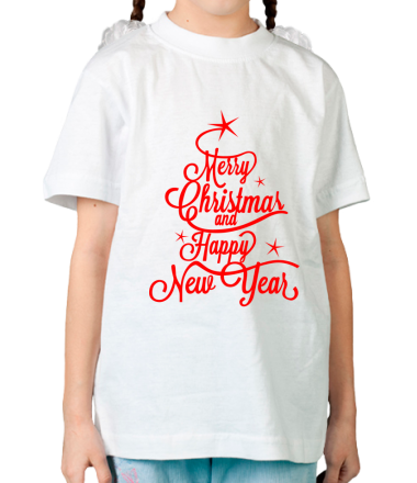 Детская футболка Merry Christmas and Happy New Year