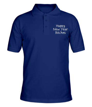 Мужская футболка поло Happy New Year bitches