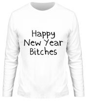 Мужская футболка длинный рукав Happy New Year bitches фото