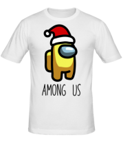 Мужская футболка Among us in Santa hat фото