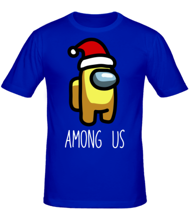 Мужская футболка Among us in Santa hat