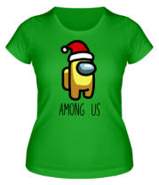 Женская футболка Among us in Santa hat фото