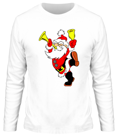 Мужская футболка длинный рукав Happy Santa Claus