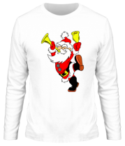Мужская футболка длинный рукав Happy Santa Claus