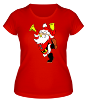 Женская футболка Happy Santa Claus фото
