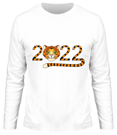 Мужская футболка длинный рукав  2022 - Год Тигра