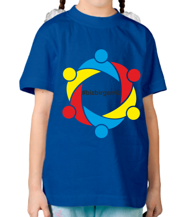 Детская футболка #bizbirgemiz