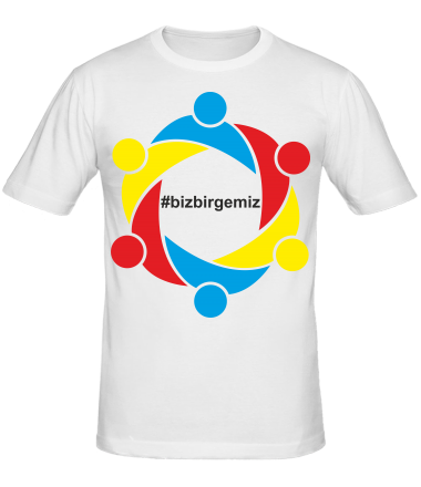 Мужская футболка #bizbirgemiz
