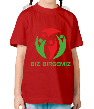 Детская футболка #bizbirgemiz