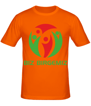Мужская футболка #bizbirgemiz