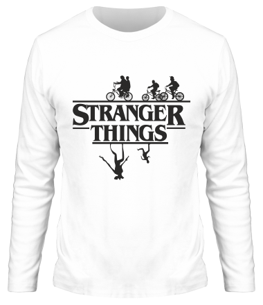 Мужская футболка длинный рукав Stranger things