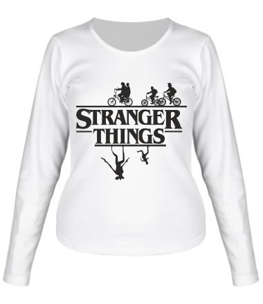 Женская футболка длинный рукав Stranger things