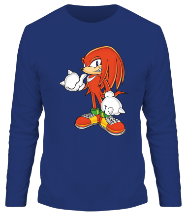 Мужская футболка длинный рукав Knuckles Sonic