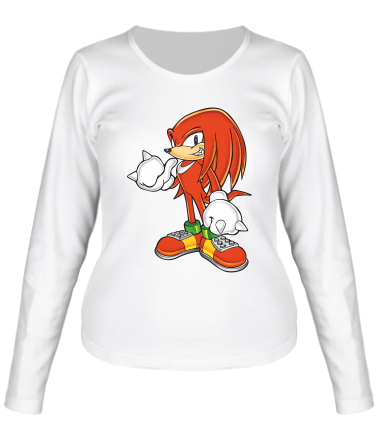 Женская футболка длинный рукав Knuckles Sonic