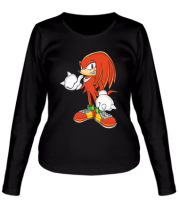 Женская футболка длинный рукав Knuckles Sonic