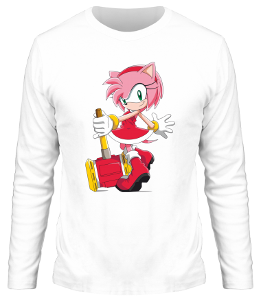 Мужская футболка длинный рукав Amy Rose Sonic