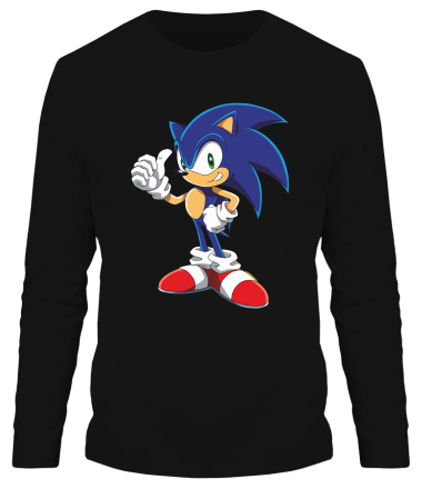 Мужская футболка длинный рукав Sonic