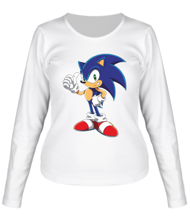 Женская футболка длинный рукав Sonic
