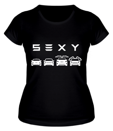 Женская футболка Tesla 
