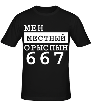 Мужская футболка Мен местный Орыспын 667
