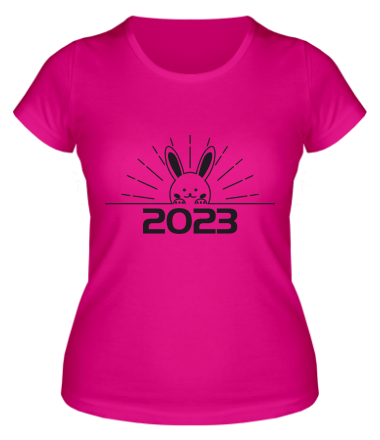Женская футболка Новый год Зайца