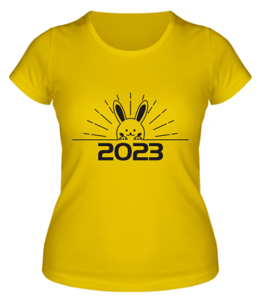 Женская футболка Новый год Зайца