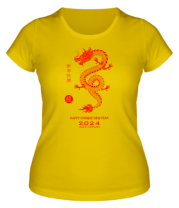 Женская футболка Happy chinese new year 2024 фото