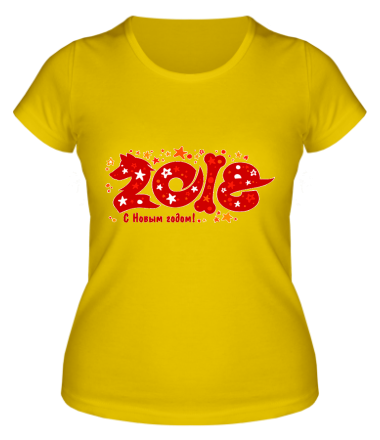 Женская футболка Новый год 2018
