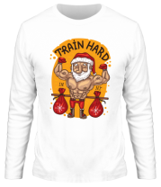 Мужская футболка длинный рукав Train hard фото