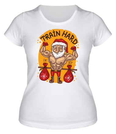 Женская футболка Train hard