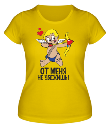 Женская футболка От любви не убежишь                                                                                          
