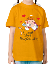 Детская футболка С днем Всех Влюбленных                                                                                фото