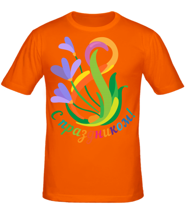 Мужская футболка С праздником