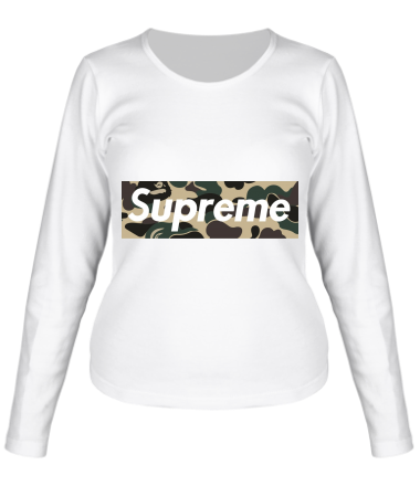 Женская футболка длинный рукав Supreme