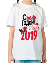 Детская футболка С Новым Годом 2019 фото