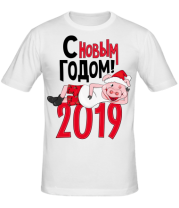 Мужская футболка С Новым Годом 2019 фото