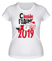 Женская футболка С Новым Годом 2019 фото