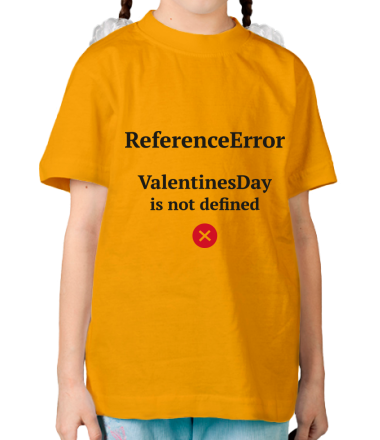 Детская футболка Reference error valentine
