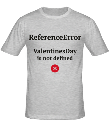 Мужская футболка Reference error valentine